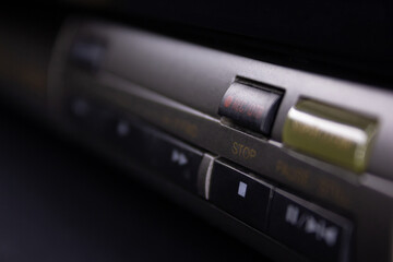 Video player for videotapes. Button 