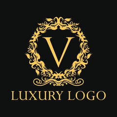 Luxury logo. Premium elegant initial letter design template for restaurant, hotel, boutique, cafe, Hotel, Heraldic, Jewelry, Fashion and other business