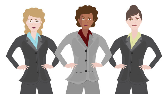 A team of professional business women