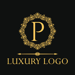 Luxury logo. Premium elegant initial letter design template for restaurant, hotel, boutique, cafe, Hotel, Heraldic, Jewelry, Fashion and other business