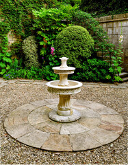 Tiered cascading water feature