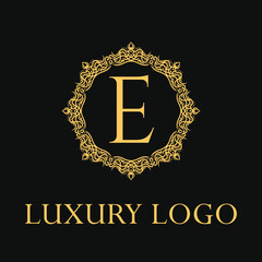 Luxury logo. Premium elegant initial letter design template for restaurant, hotel, boutique, cafe, Hotel, Heraldic, Jewelry, Fashion and other business