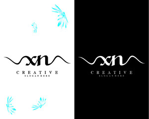 xn, nx letters handwriting logotype vector for company/business identity