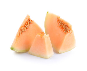 cantaloupe melon isolated on white background