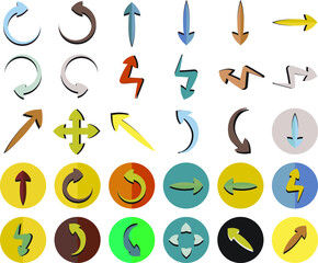 Media Icon Arrow 4 Flat Style for any purposes website mobile app presentation