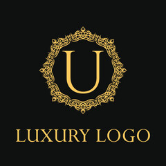 Luxury logo. Premium elegant initial letter design template for restaurant, hotel, boutique, cafe, Hotel, Heraldic, Jewelry, Fashion and other business