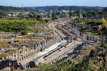 Obraz premium Perge Ancient City in Antalya Province, Turkey