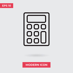 Calculator icon vector. Finance sign