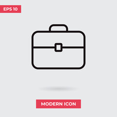 Briefcase icon vector. Suitcase sign