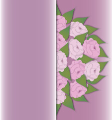 Illustration floral frame, with beautiful flowers and empty frame in the middle for write a text.