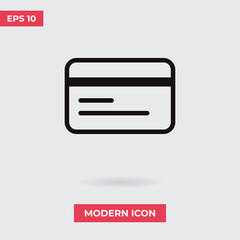 Credit card icon vector. Payment sign