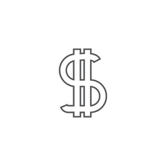 Dollar line icon vector