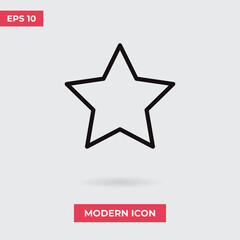 Star icon vector. Favorite sign