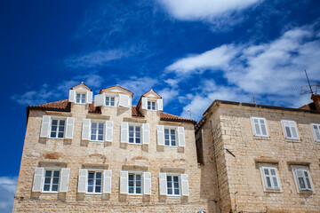 Part of city of Trogir in Croatia