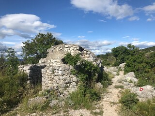 View from Kozjak mountain above Kastela in Croatia