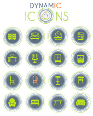 furniture icon set