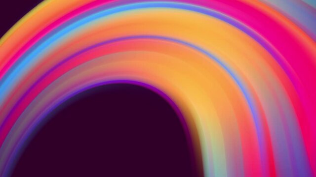 Gradient of rainbow colors are cyclically shifting in loop. It is 4k beautiful abstract background with seamless looping animation for holiday presentations or trendy stuff in motion design style.