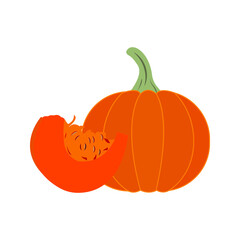 pumpkin isolated on white  autmn