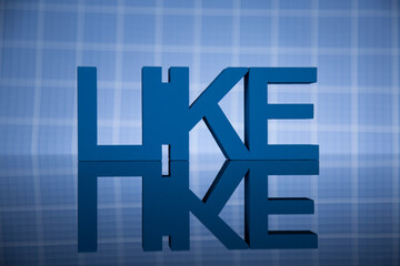 Social network, I like it, social media, background as an advertisement