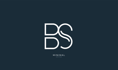 Alphabet letter icon logo BS