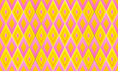 Rhombus shapes geometric seamless pattern.