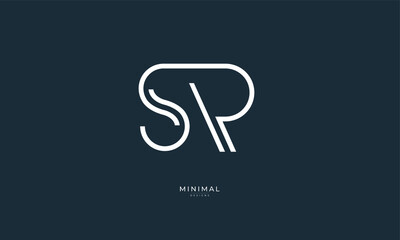 Alphabet letter icon logo SR