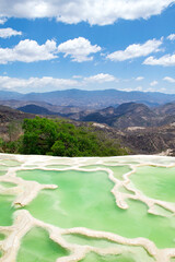cascada petrificada de hierve el agua, oaxaca, mexico
