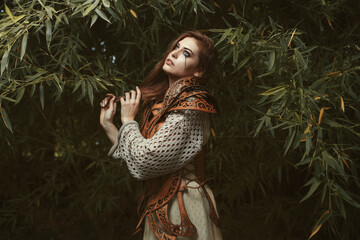 Woman with fantasy armor