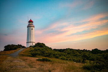 Fototapeta na wymiar 06-25-2020 Insel Hiddensee, Germany, Lighthouse at the 