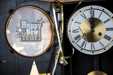 New Year's Eve and champagne and new year,