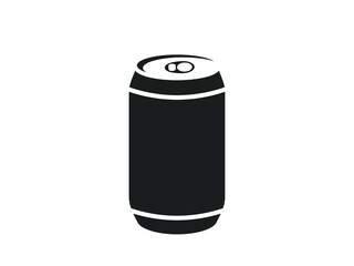 Beer can vector icon.  Can vector illustration.  Soda can design. 