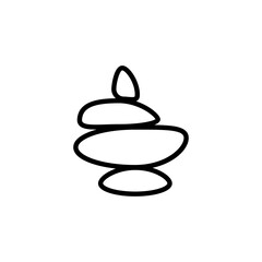 Stones balance line icon on a white background