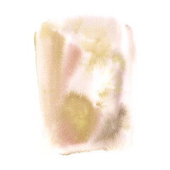 Hand drawn watercolor abstract texture in peach pink color.