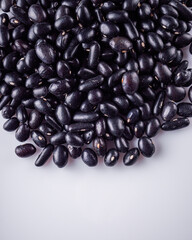 fresh organic natural beans on a white background