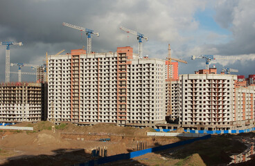 New housing construction on the outskirts of St. Petersburg