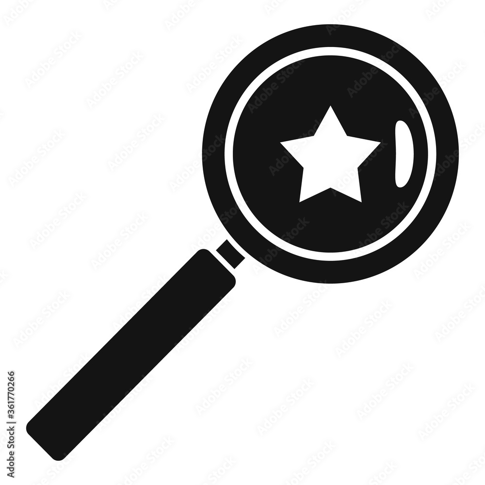 Poster video game magnifier icon. simple illustration of video game magnifier vector icon for web design is