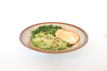 Vegetables for Pecel Ingredient. Pecel is traditional food from West Java Indonesia made from Steamed vegetable served with peanut souce.