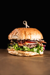 Close-up home made beef burger