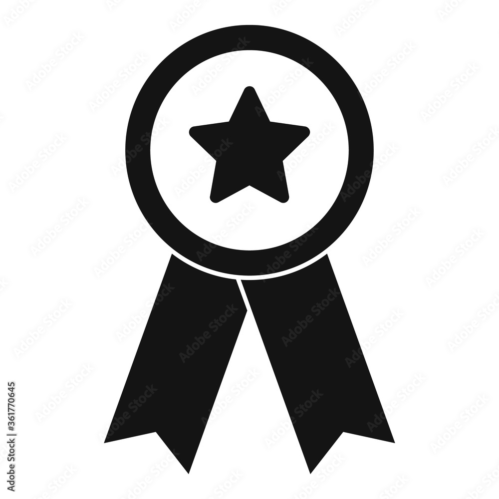 Poster video game emblem icon. simple illustration of video game emblem vector icon for web design isolated