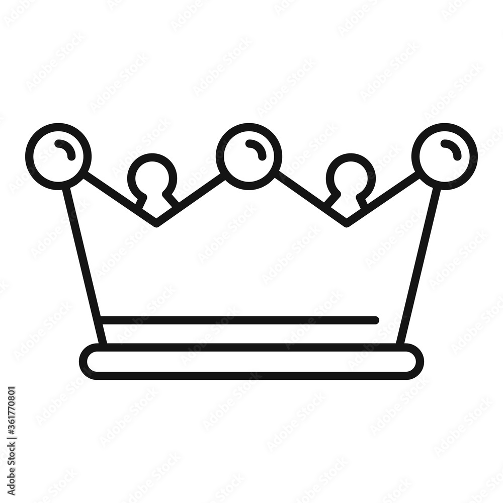 Poster gold game crown icon. outline gold game crown vector icon for web design isolated on white backgroun