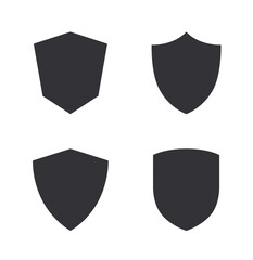 Vector shield icon. Security vector icon. Protection icon. Shield vector icon. Defense mark. Guard sign. Protection activated. Active safety. Shield shape. Set of shields. 