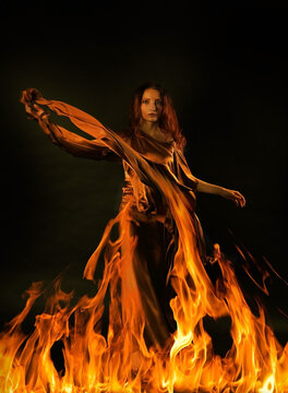 A Woman Symbolizing Fire