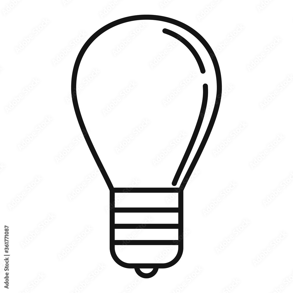 Poster gamification bulb idea icon. outline gamification bulb idea vector icon for web design isolated on w