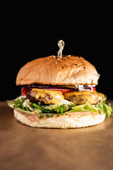 Close-up home made beef burger