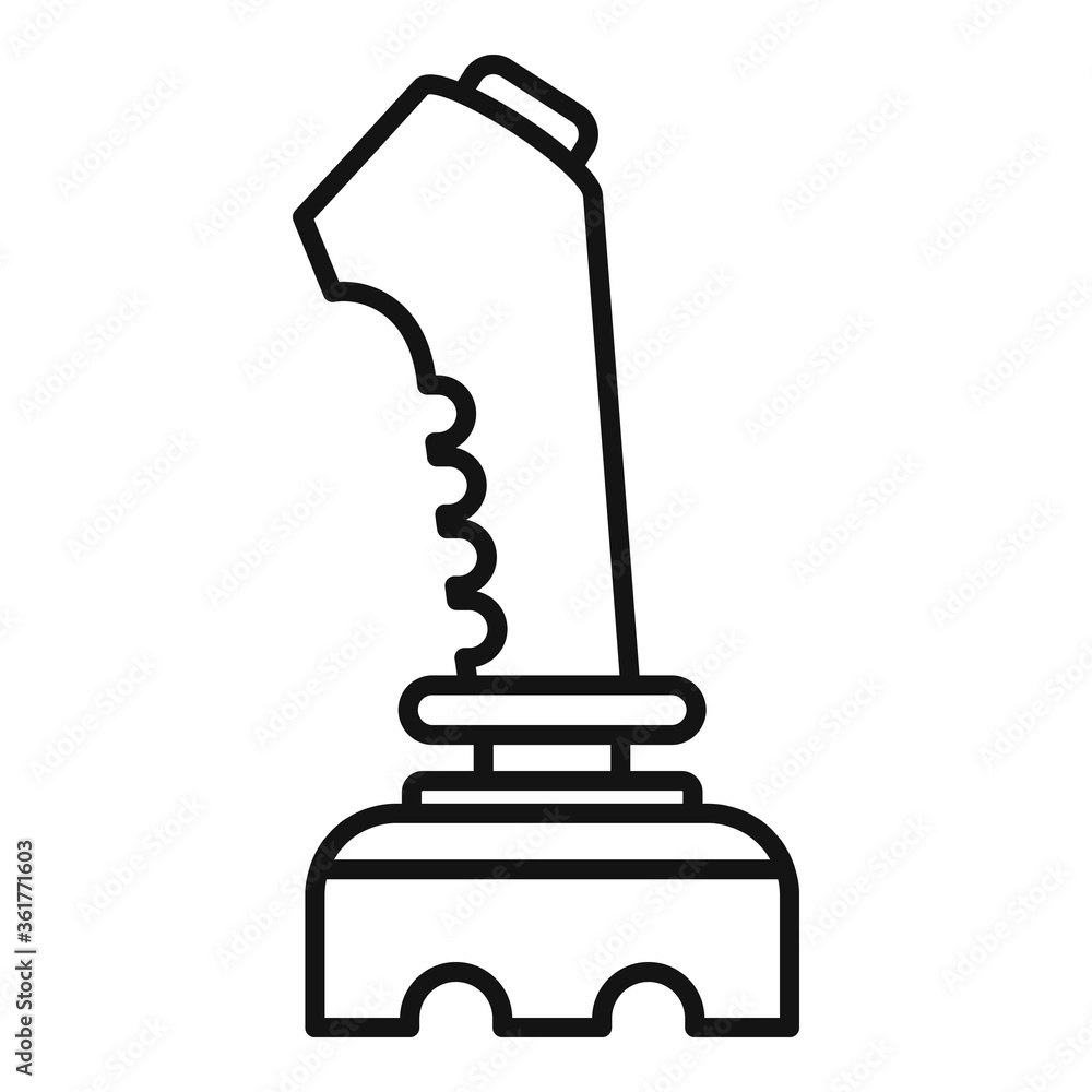 Canvas Prints Gamification joystick icon. Outline gamification joystick vector icon for web design isolated on white background