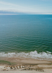 Nordsee und Ringkøbing in Dänemark - Luftbild mit Drohne
