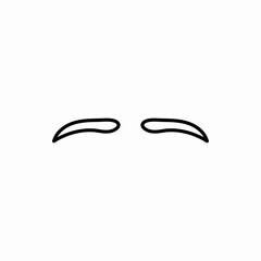 Outline eyebrow icon.Eyebrow vector illustration. Symbol for web and mobile