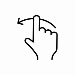 Outline finger swipe icon.Finger swipe vector illustration. Symbol for web and mobile
