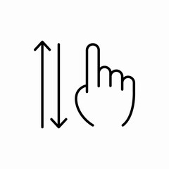 Outline finger swipe icon.Finger swipe vector illustration. Symbol for web and mobile