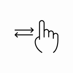 Outline finger swipe icon.Finger swipe vector illustration. Symbol for web and mobile